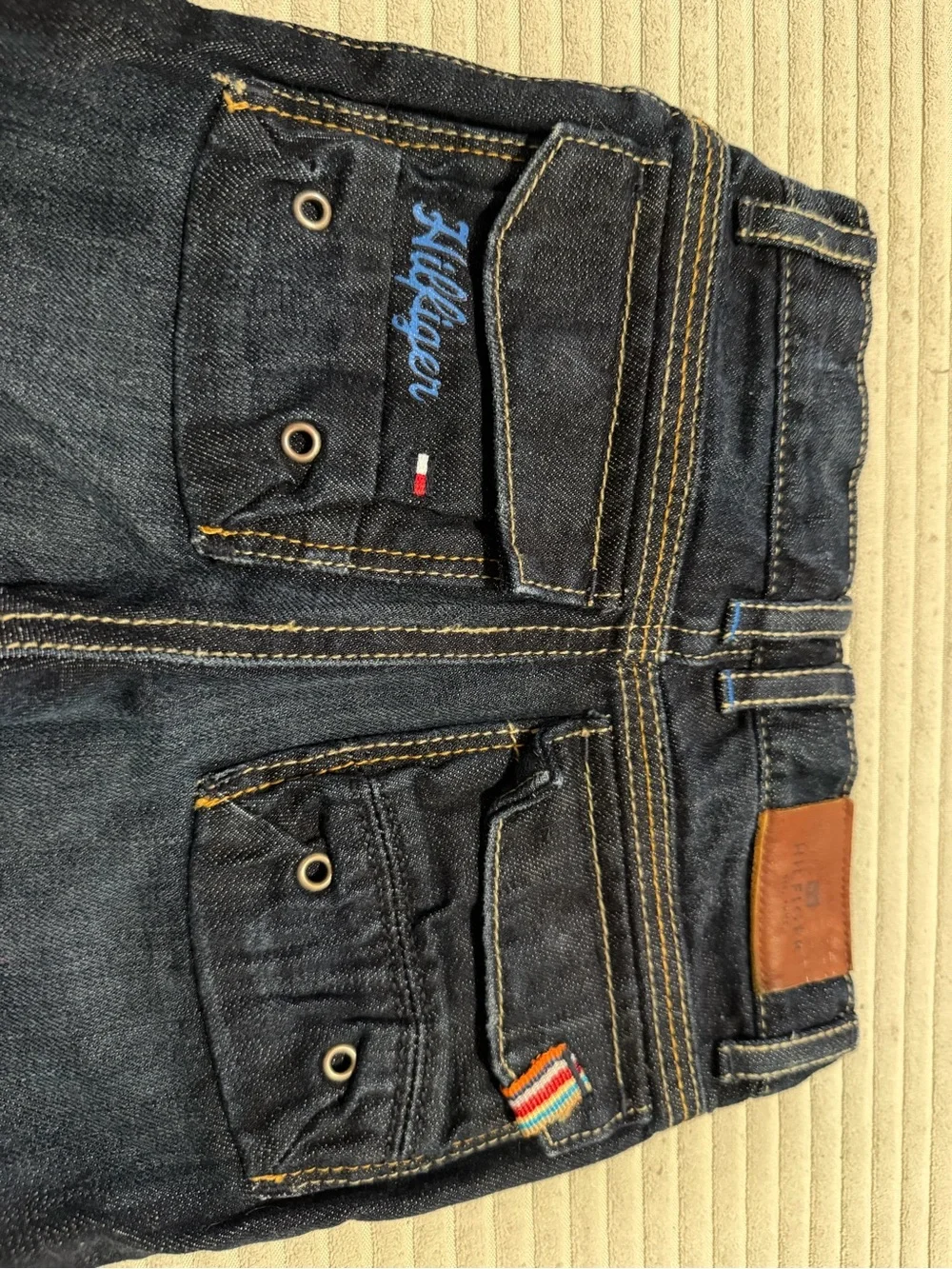 Tommy Hilfiger Dark Indigo Kids Jeans with Flag Tab